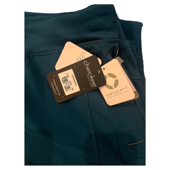 Rib Knit Drawstring Waist Scrub Pant - Picture 5 of 5